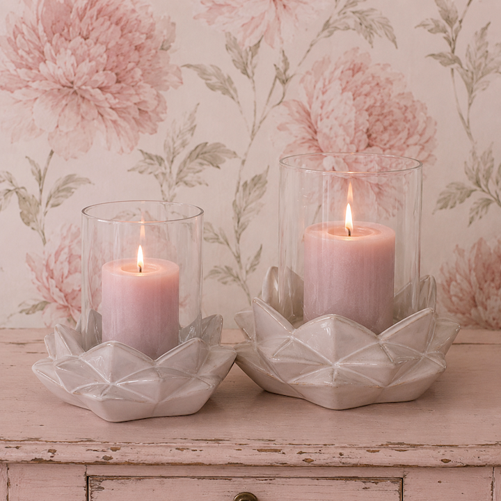 BARI LARGE LOTUS CANDLE HOLDER 27x27x24cm